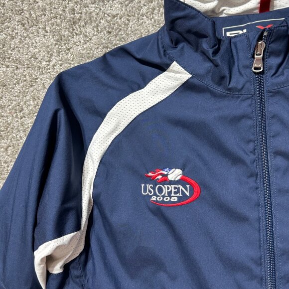 Ralph Lauren RLX Mens L US Open 2008 Navy & White Zip Jacket Lightweight - Picture 6 of 12